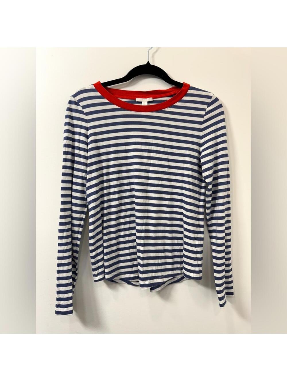 Cos Striped Boat Neck Long Sleeve Shirt - XS